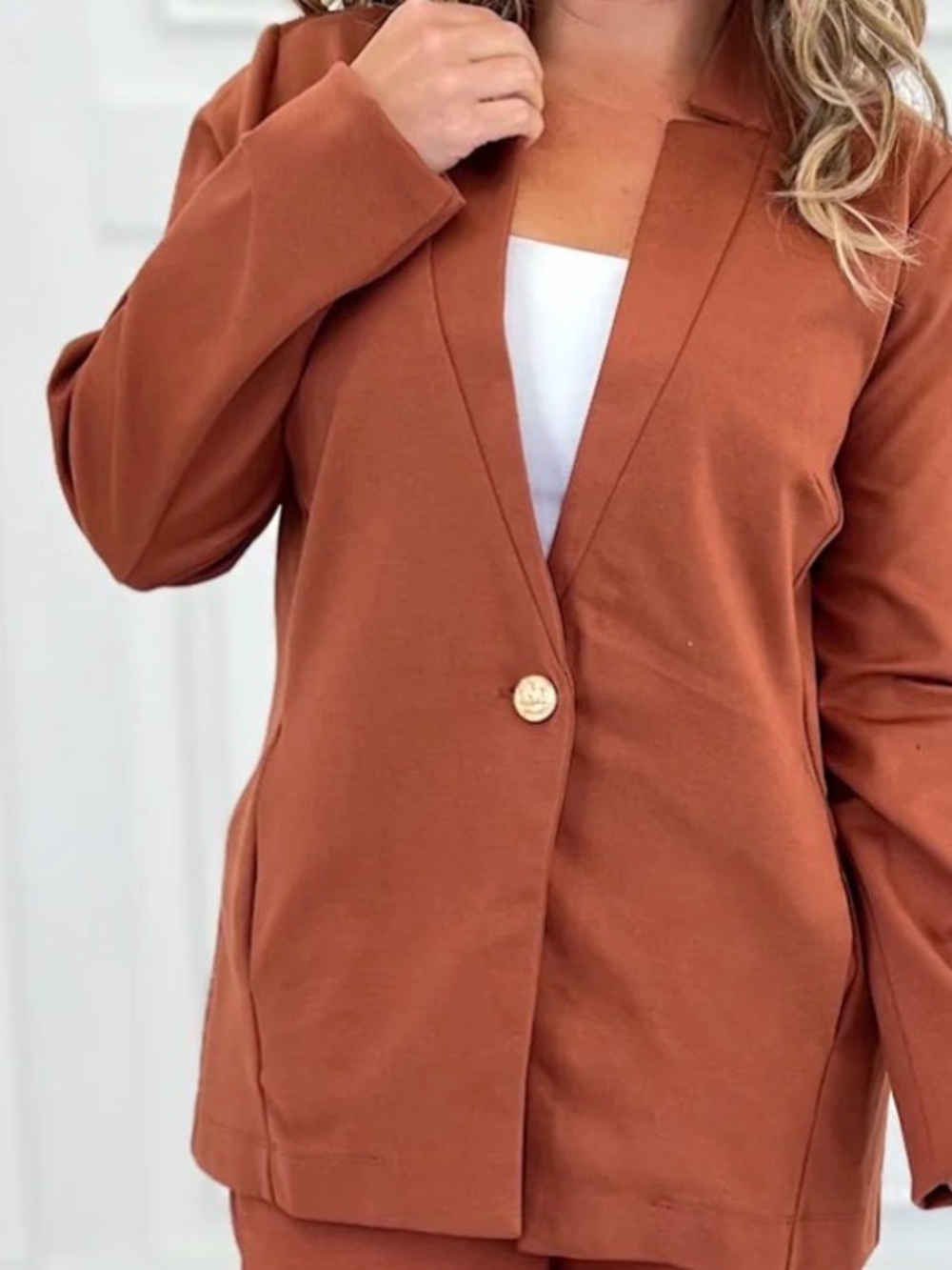 Dear Scarlett Executive Blazer - Caramel (see matching pants)